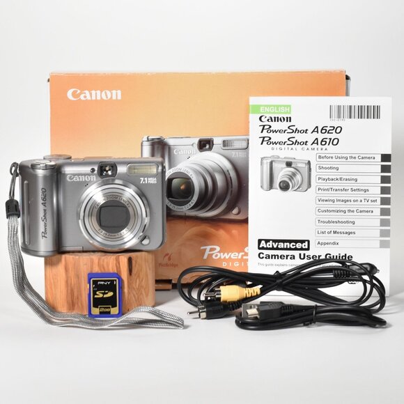 Canon Other - Canon Powershot A620 Digital Camera 7.1MP 4X Optical Zoom Video 2GB SD Card MINT